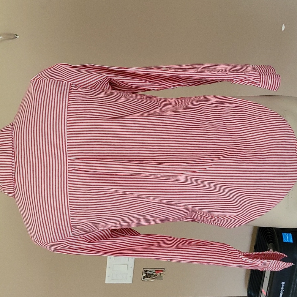 Red and white striped button down - Picture 4 of 8